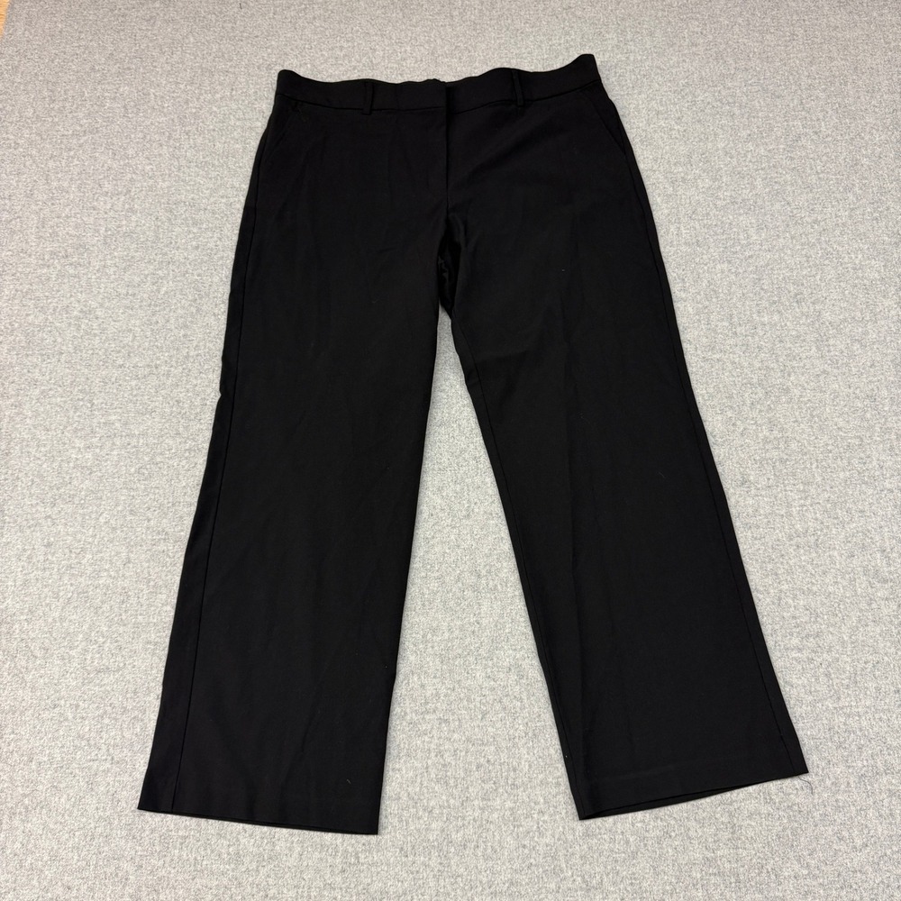Briggs New York Dress Pants Size 18 Black Straight Leg Career Flat Front Trouser